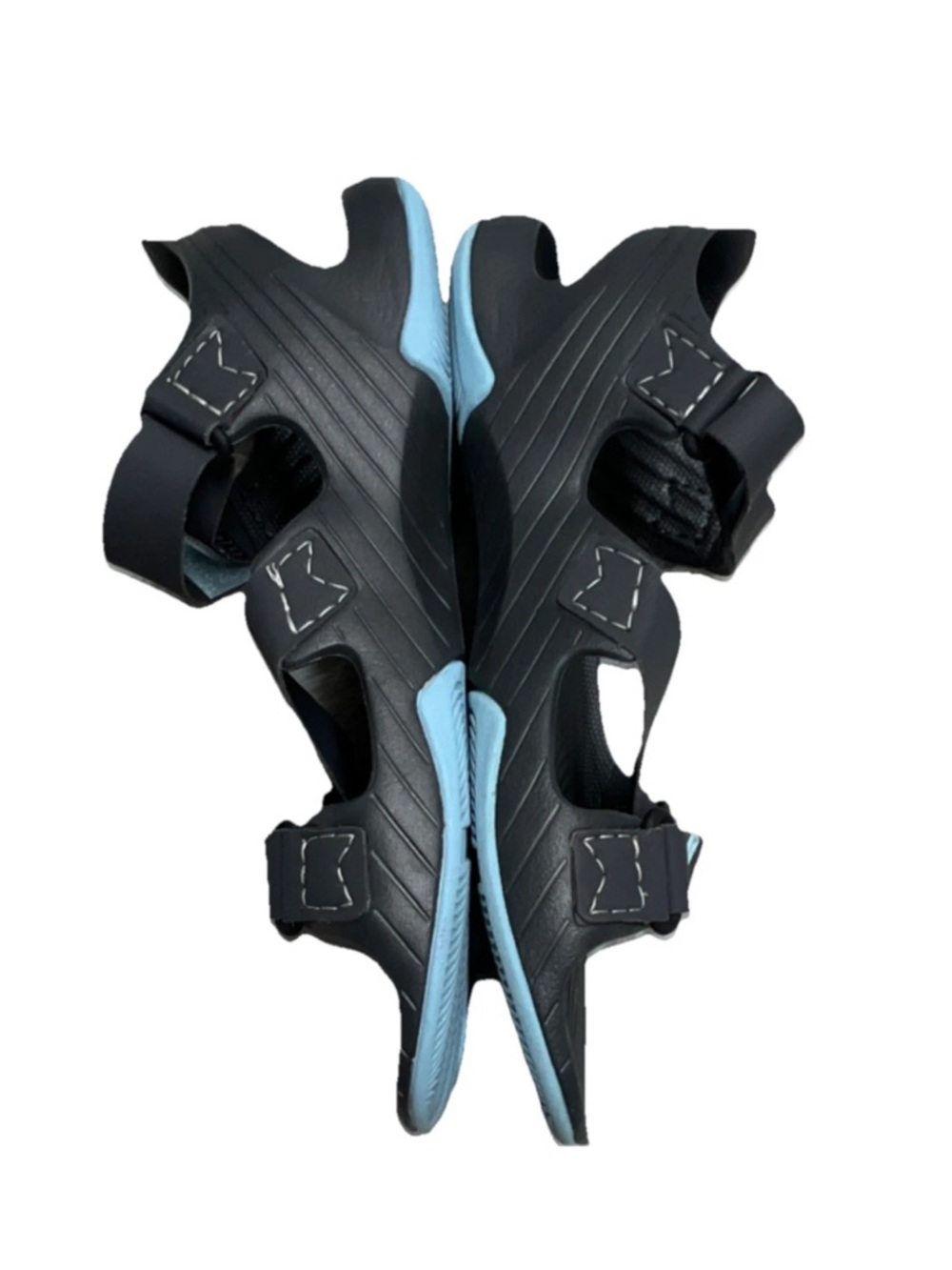 Teva Barracuda Men’s Black Sandals with Light Blue Accents Strappy  Size 8 - Picture 4 of 8